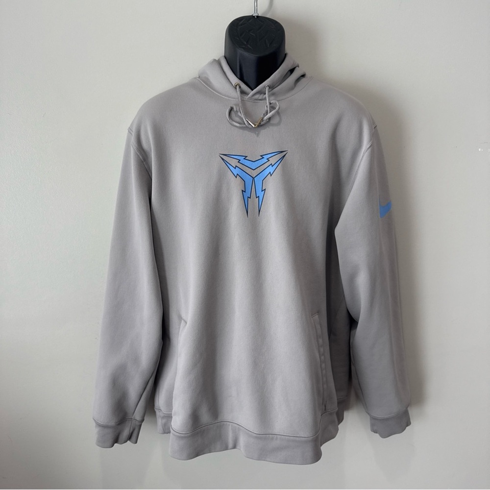 Kobe Bryant Authentic Wolf Grey/Blue NikeFit Mens Hoodie - XL